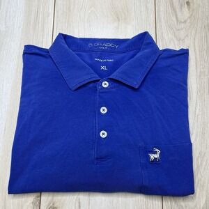 B. Draddy Men's Performance Golf Polo Shirt Purple Size XL Pima Cotton Logo